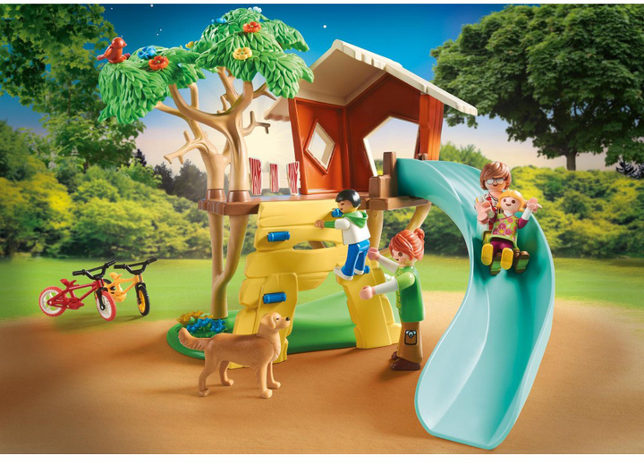 Zestaw figurek do zabawy Playmobil Family Fun Domek na drzewie ze zjeżdżalnią (4008789710017) - obraz 4