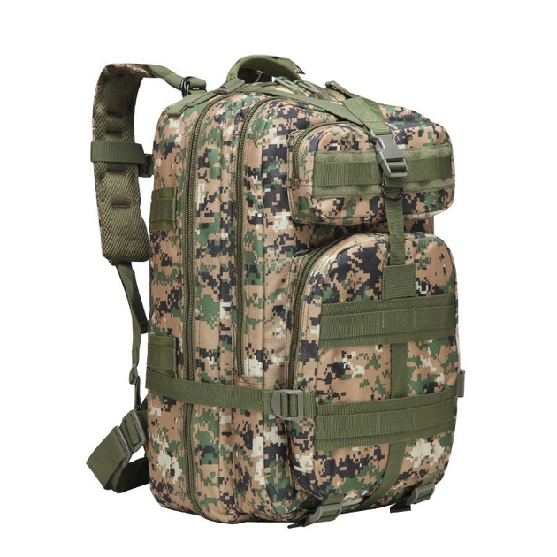 Тактический штурмовой военный рюкзак Armour Tactical B45 Oxford 600D (с системой MOLLE) 45 литров Зелёный пиксель - изображение 1