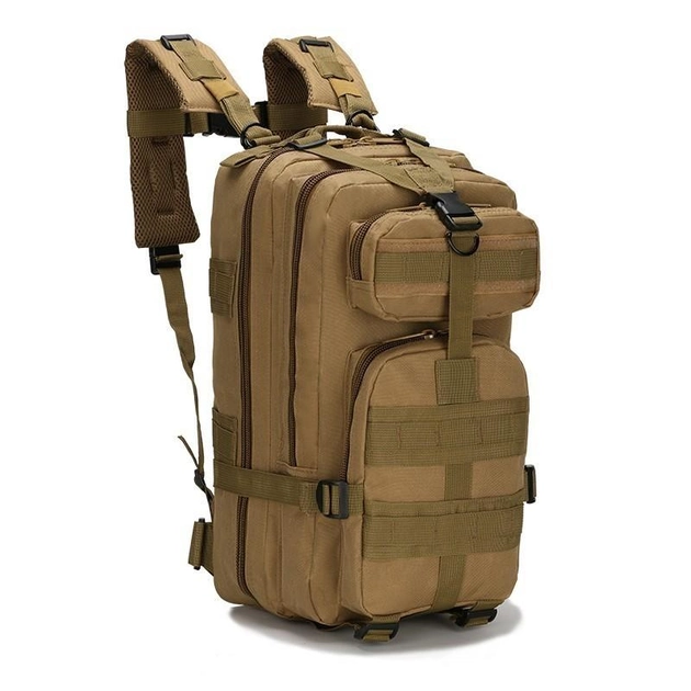 Тактический штурмовой военный рюкзак Armour Tactical М25 Oxford 600D (с системой MOLLE) 20-25 литров Койот - изображение 1