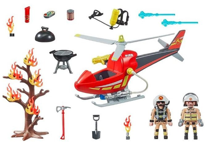 Zestaw do zabawy Playmobil City Action 71 195 Helikopter strażacki (4008789711953) - obraz 2