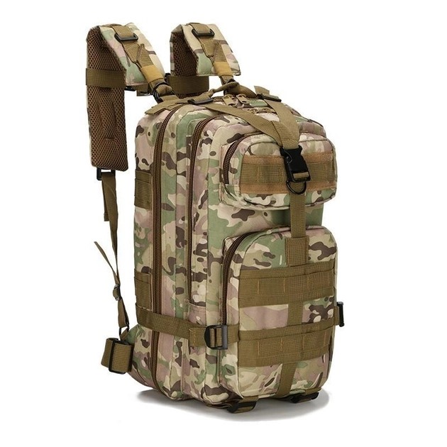 Тактический штурмовой военный рюкзак Armour Tactical М25 Oxford 600D (с системой MOLLE) 20-25 литров Мультикам - изображение 1