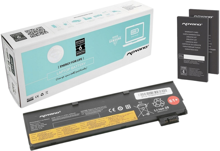 Акумулятор Movano Premium для ноутбуків Lenovo Thinkpad T570 10.8V-11.1V 4400 mAh (5903050377663) - зображення 1