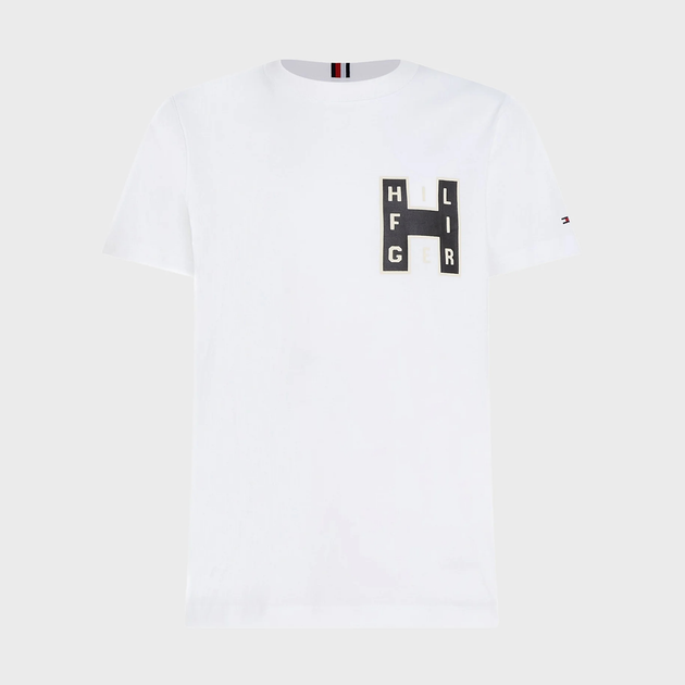 Футболка чоловіча Tommy Hilfiger MW0MW33893-YBR L Біла (8720645783657) - зображення 4