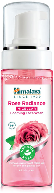Пінка для очищення обличчя Himalaya Rose Radiance освітлююча міцелярна з органічною трояндою 150 мл (6291107225081) - зображення 1