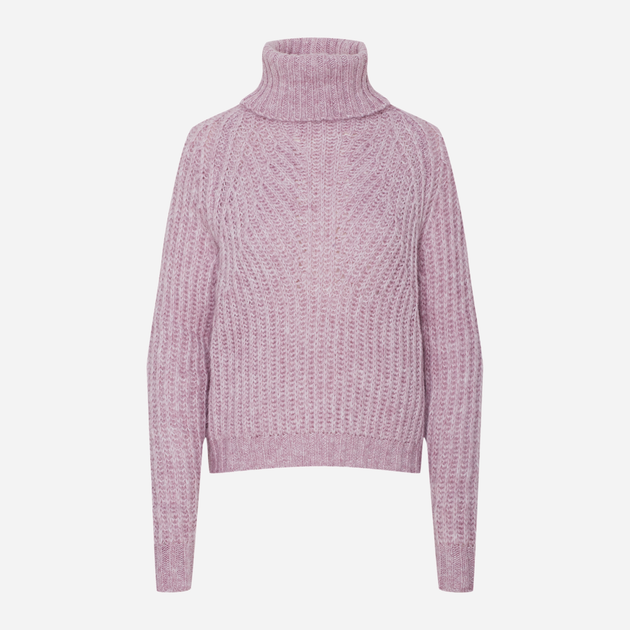 Sweter z golfem damski ciepły Greenpoint SWE6020034W2204M00 S Blady róż (5903245346726) - obraz 6
