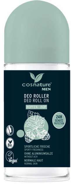 Dezodorant roll-on Cosnature Men 24h naturalny z wyciągiem z szyszek chmielu 50 ml (4260370437721) - obraz 1