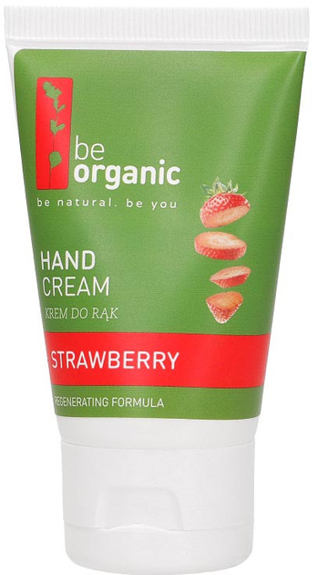 Крем для рук Be Organic Hand Cream Полуниця 40 мл (5905279400412) - зображення 1