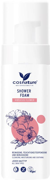 Pianka pod prysznic Cosnature Shower Foam naturalna z kwiatem hibiskusa 150 ml (4260370436960) - obraz 1
