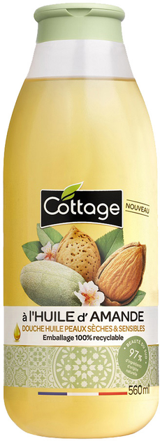 Olejek pod prysznic Cottage Extra Nourishing Shower Oil Almond Oil Odżywczy 560 ml (3141389954960) - obraz 1