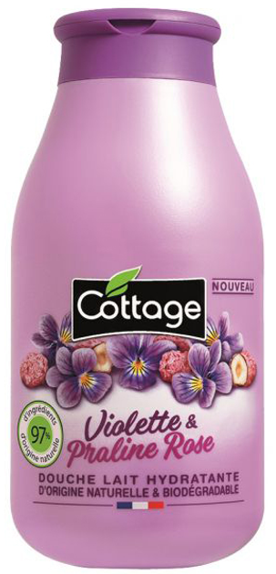 Mleczko pod prysznic Cottage Violet&Pink Praline nawilżające 250 ml (3141389959774) - obraz 1