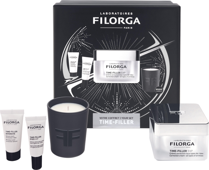 Набір Filorga Time-filler 5XP Крем 50 мл + Філер Eyes 4 мл + Філер Intensive 7 мл + Свічка (3540550014623) - зображення 1