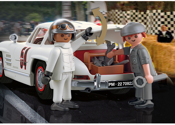 Ігровий набір фігурок Playmobil Classic Cars Mercedes-Benz 300 SL (4008789709226) - зображення 7