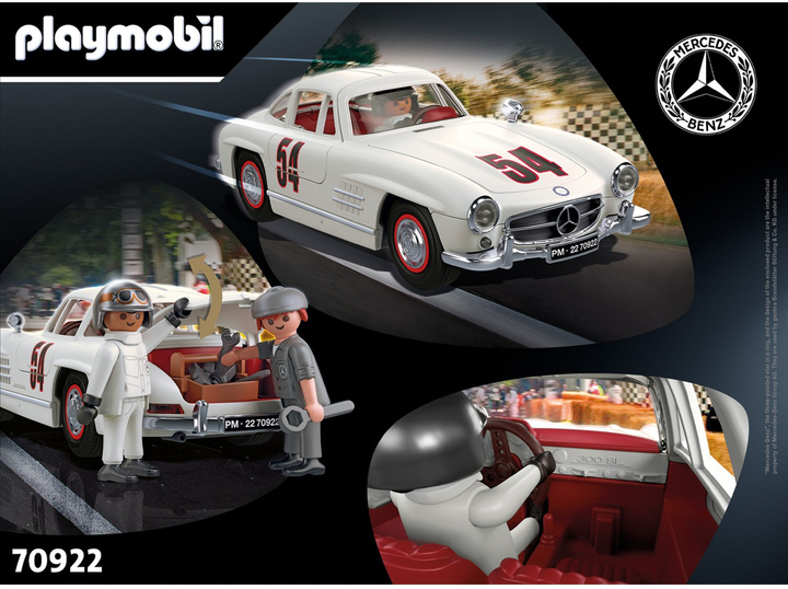 Ігровий набір фігурок Playmobil Classic Cars Mercedes-Benz 300 SL (4008789709226) - зображення 9