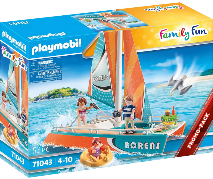 Zestaw figurek do zabawy Playmobil Family Fun Katamaran (4008789710437) - obraz 1