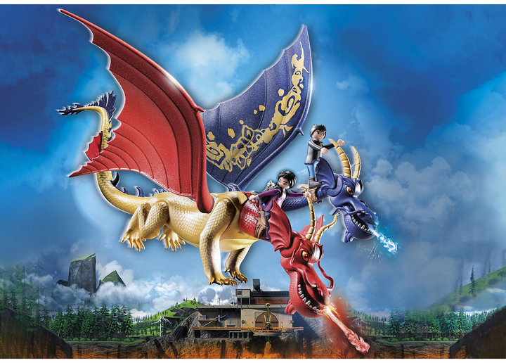 Zestaw figurek do zabawy Playmobil Dragons The Nine Realms Wu and Wei with Jun (4008789710802) - obraz 3