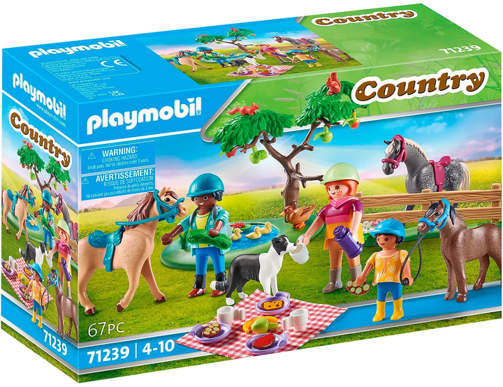 Zestaw figurek do zabawy Playmobil Country Wycieczka-piknik z końmi (4008789712394) - obraz 1
