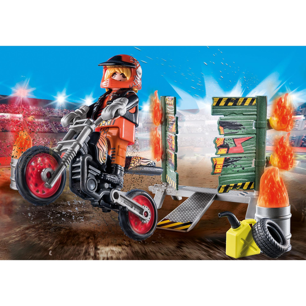 Ігровий набір з фігуркою Playmobil Stunt Show Трюкове шоу з вогняною стіною (4008789712561) - зображення 3