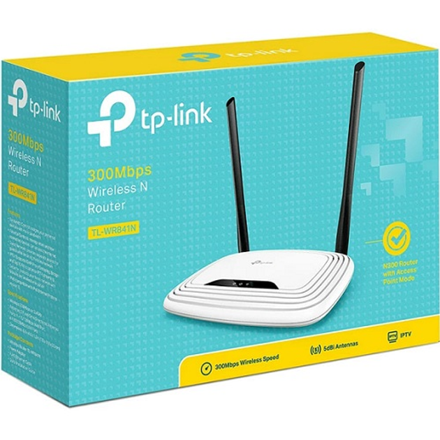 Маршрутизатор TP-Link TL-WR841N 300Mbps 2T2R 2.4GHz 802.11n/g/b Built-in 4-port Switch White - зображення 4