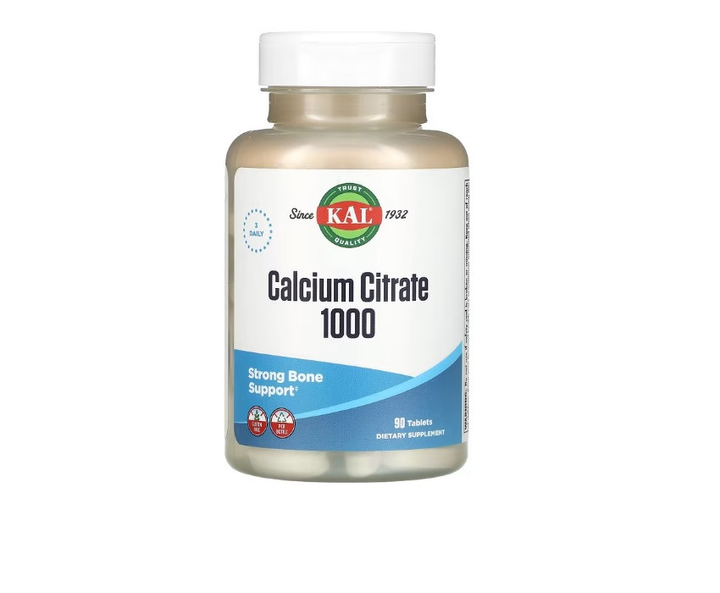 Цитрат кальция KAL Calcium Citrate 1000мг 90 таблеток – фото, відгуки ...
