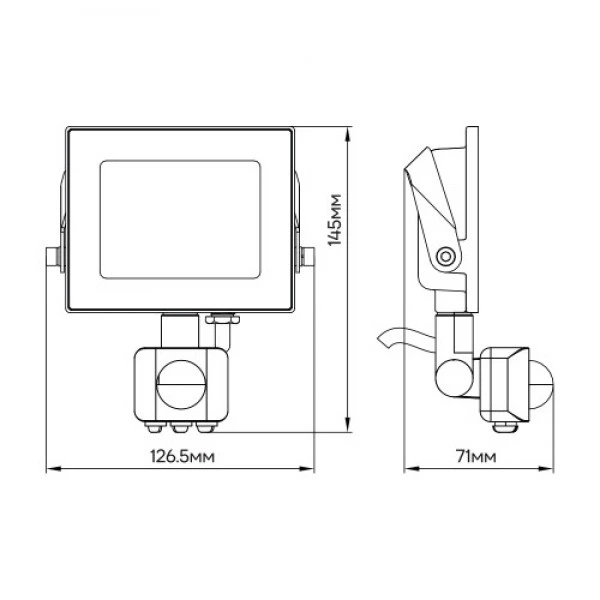 Світлодіодний прожектор Ardero LL-2020ARD 20W 1600Lm 6500K з датчиком (80022) - зображення 3