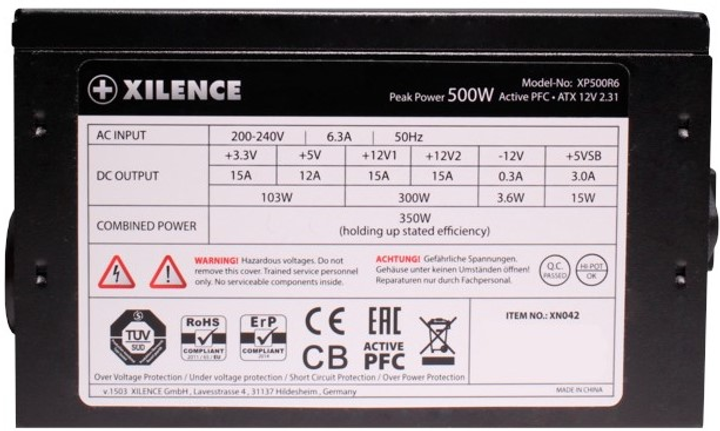 Zasilacz Xilence Performance C XP500R6 500 W (4044953500220) - obraz 6