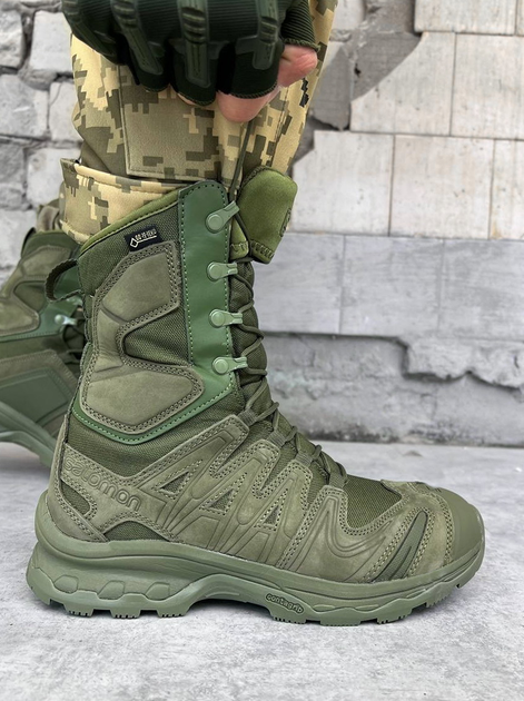 Тактические берцы Salomon Quest 4D Forces High GTX Olive 45 - изображение 1