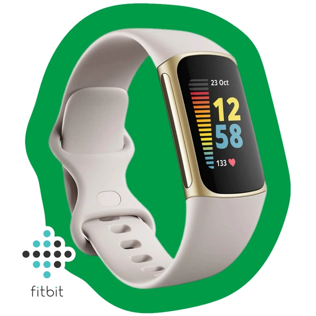 Фитнес-трекер Fitbit Charge 5 (FB421GLWT) Lunar White / Soft Gold ...
