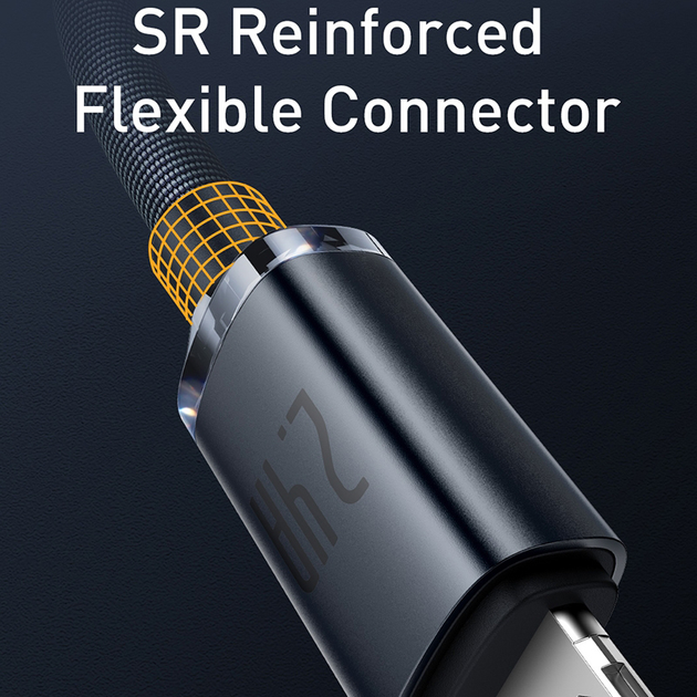 Kabel Baseus Crystal Shine Series Fast Charging Data Cable USB to IP 2.4 A 1.2 m Czarny (CAJY000001) - obraz 5