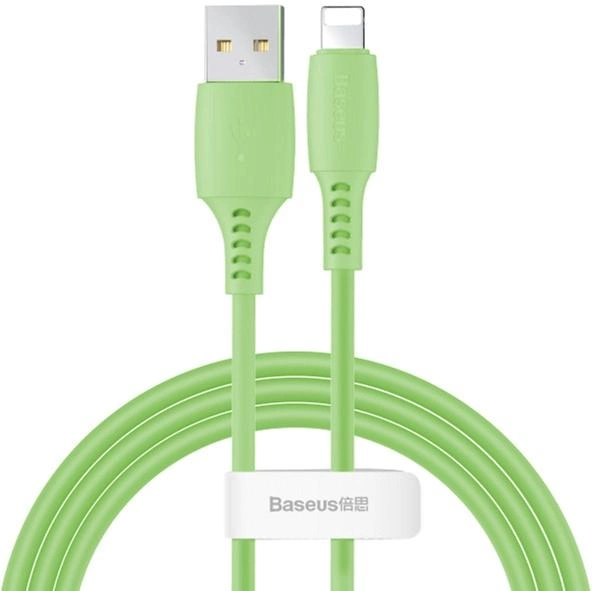 Кабель Baseus Colourful Cable USB For iP 2.4 A 1.2 м Зелений (CALDC-06) - зображення 1
