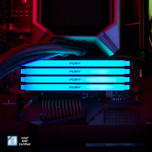 Pamięć RAM Kingston Fury DDR4-3200 65536MB PC4-25600 (Kit of 4x16384) Beast RGB 2Rx8 Black (KF432C16BB12AK4/64) - obraz 9