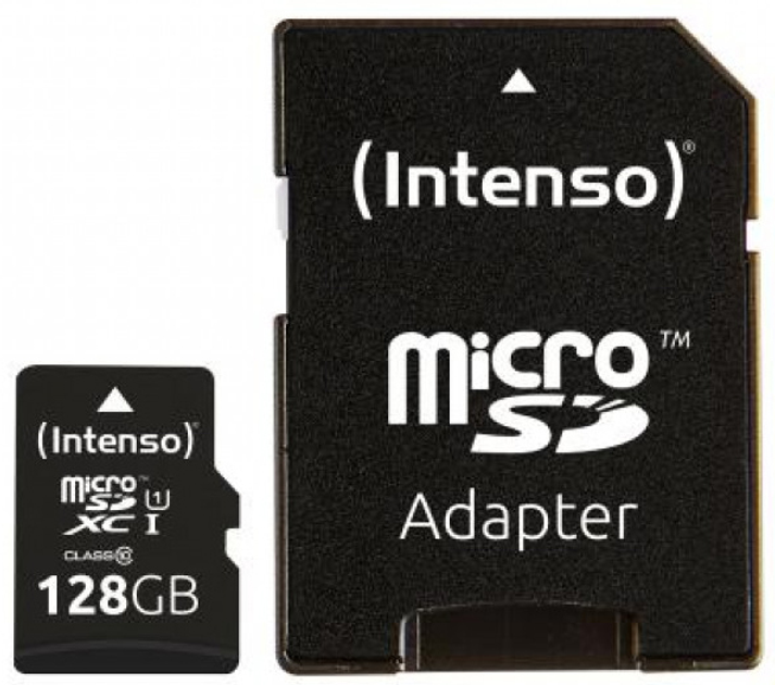 Карта пам'яті Intenso microSDXC 128GB Class 10 UHS-I + SD адаптер (3423491) - зображення 1