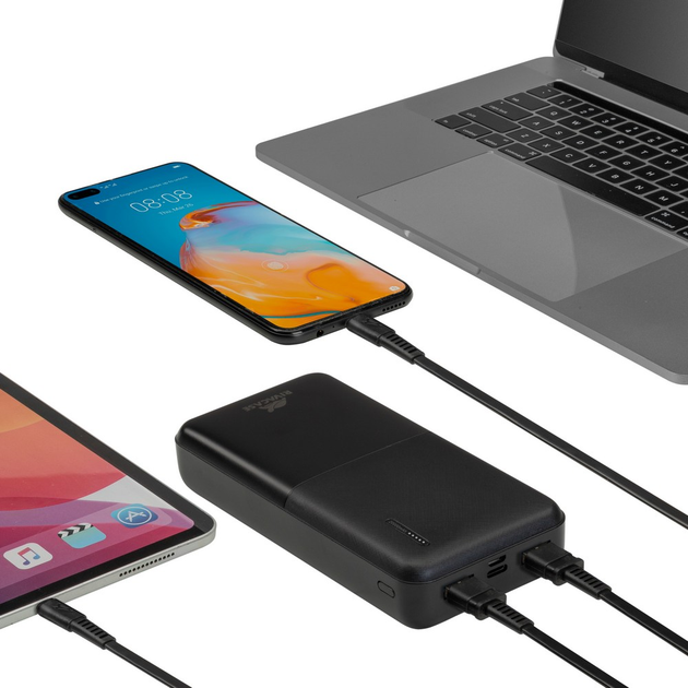 Powerbank Rivacase Rivapower VA2572 20000 mAh QC/PD 20 W Black - obraz 10