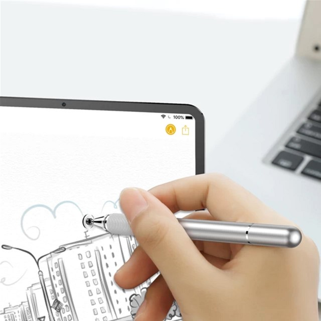 Стилус Baseus Golden Cudgel Capacitive Stylus Pen Silver (ACPCL-0S) - зображення 8