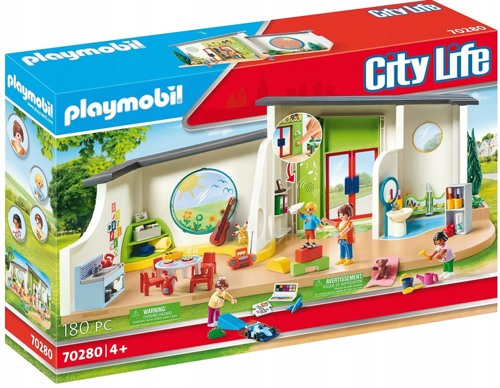 Zestaw do zabawy Playmobil City Life 70280 Przedszkole Tęcza (4008789702807) - obraz 1