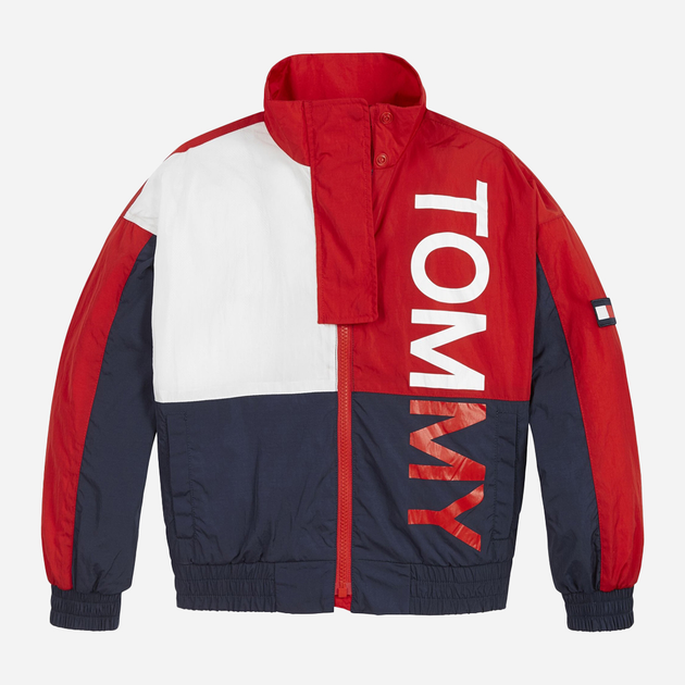 Wiatrówka dziecięca Tommy Hilfiger KS0KS00186-XNL 140 cm Czerwona (8720114056909) - obraz 1