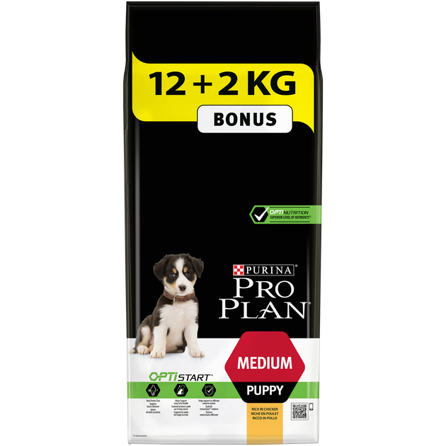 Корм Pro Plan Puppy Medium Optistart для цуценят середніх порід, 12 кг - Фото 3 Корм Pro Plan Puppy Medium Optistart для цуценят середніх порід, 12 кг - зображення 3