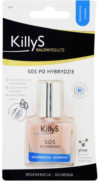 Odżywka do paznokci KillyS Salon Results SOS po hybrydzie 10 ml (3031449638490) - obraz 1