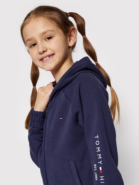 Bluza dziecięca Tommy Hilfiger dla dziewczynki KG0KG05675-C87 152 cm Ciemnoniebieska (8720113105929) - obraz 3