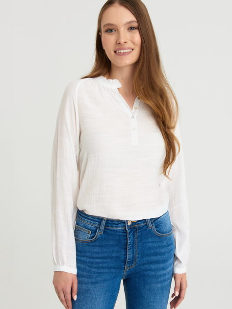 Блузка жіноча Greenpoint BLK102W2200X00 44 Біла (5903245334570) - зображення 4