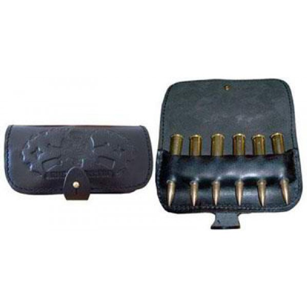 Подсумок кожаный Медан с тиснением на 6 патронов калибра 7,62 (2303) - изображение 2