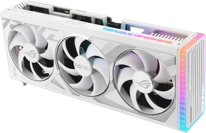 Відеокарта ASUS PCI-Ex GeForce RTX 4090 ROG Strix White Edition 24GB GDDR6X (384bit) (2550/21000) (2 x HDMI, 3 x DisplayPort) (90YV0ID3-M0NA00) - зображення 3