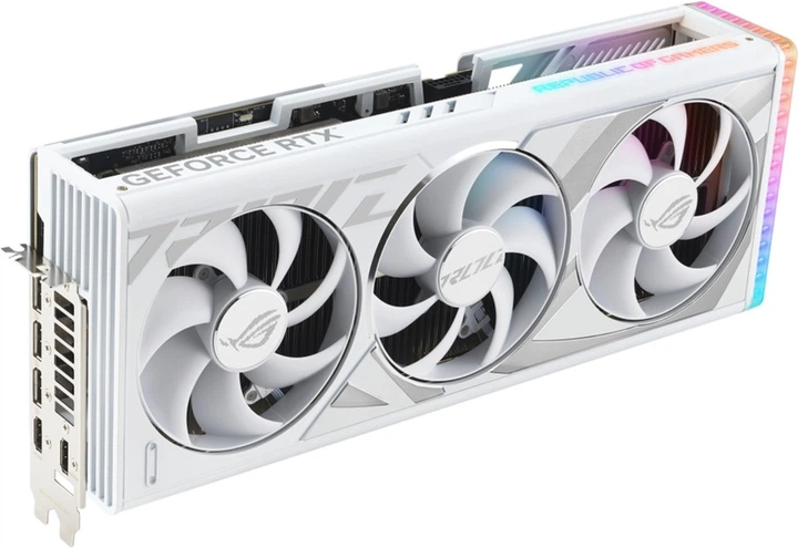 Відеокарта ASUS PCI-Ex GeForce RTX 4090 ROG Strix White Edition 24GB GDDR6X (384bit) (2550/21000) (2 x HDMI, 3 x DisplayPort) (90YV0ID3-M0NA00) - зображення 4
