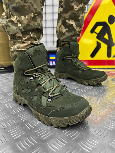 Тактические зимние ботинки на флисе Tactical Boots Olive 43 - изображение 2