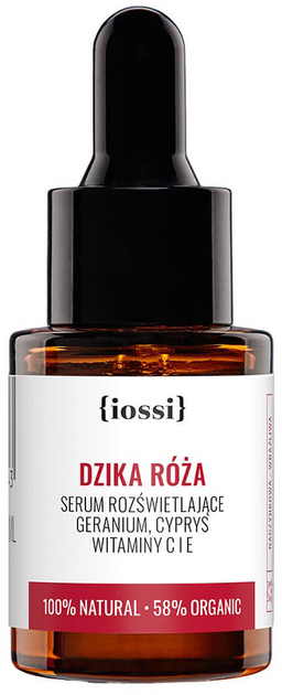 Сироватка Iossi Dzika Róża Освітлююча з геранієвим кипарисом, вітамінами С і Е 10 мл (5907222501443) - зображення 1