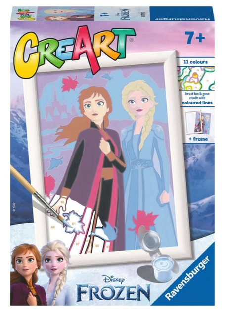 Картина за номерами Ravensburger CreArt Холодне серце Сила сестер 13 x 18 см (4005556201730) - зображення 1