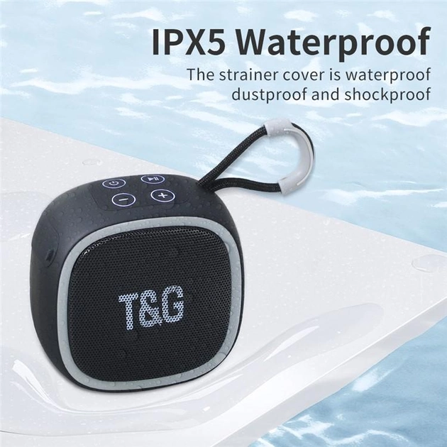 Портативная Bluetooth колонка TG659 BT/USB/TF/FM 5W с ремешком Black - изображение 2