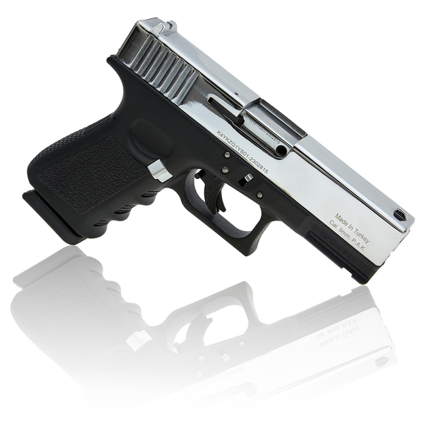 Сигнальный стартовый пистолет Kuzey GN 19 Chrome + дополнительный магазин - изображение 1