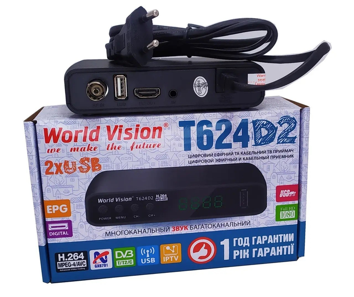 Цифровий ресивер World Vision T624D2 – фото, отзывы, характеристики в ...