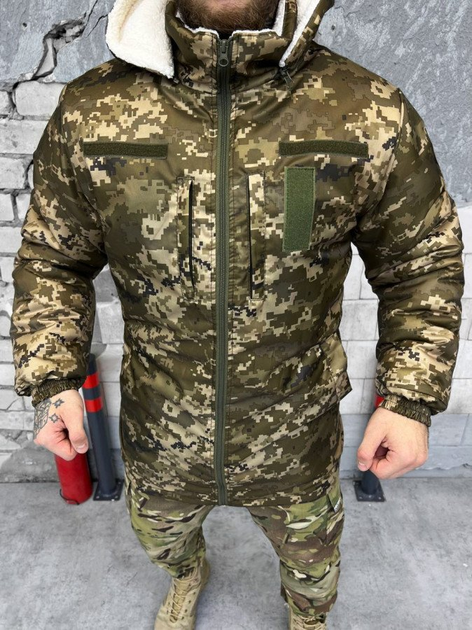 Куртка тактична зимова на овчині піксель розмір M - зображення 1
