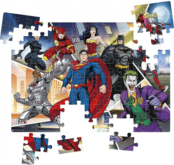 Puzzle Clementoni Super color Dc Comics Justice 48.5 x 33.5 cm 104 elementów (8005125257225) - obraz 4